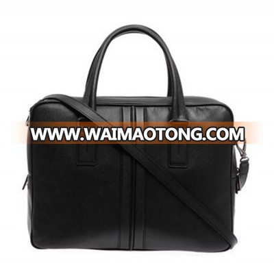 Hot Sale Good Quality Black Leather Handbag Weekend Bag