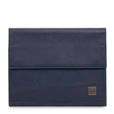 OEM Order Promotional Navy Blue Leather iPad Cover Tablet Sleeve Case