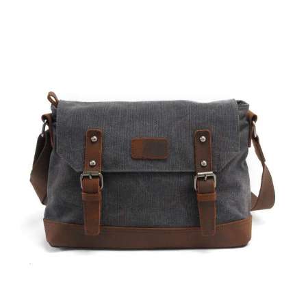 Factory Wholesale Vintage Style Waxy Canvas Bag Messenger for Men